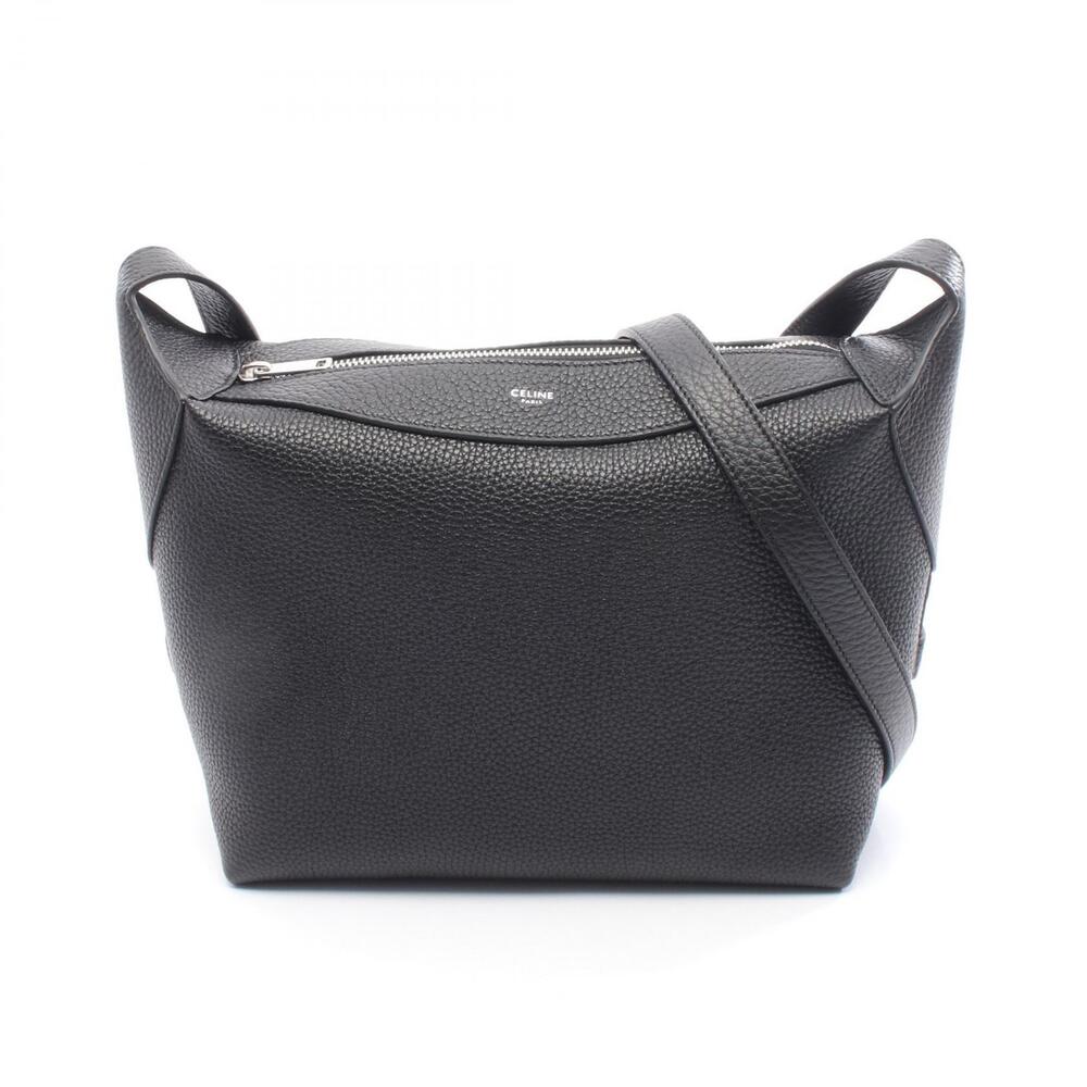 Celine Harry Shoulder Bag Leather Black